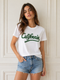 CALIFORNIA T-SHIRT BIANCA CON SCRITTA VERDE (66)