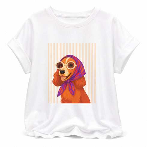 T-SHIRT DOG CON OCCHIALI