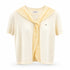 T-SHIRT RIGATA CON FIOCCO IN PIZZO (69)