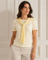 T-SHIRT RIGATA CON FIOCCO IN PIZZO (69)