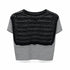 T-SHIRT RIGATA CON FIOCCO IN PIZZO (69)