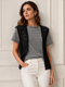 T-SHIRT RIGATA CON FIOCCO IN PIZZO (69)