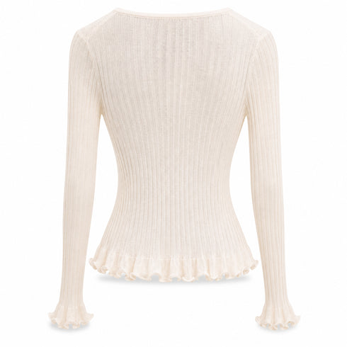 CARDIGAN A COSTE CON BOTTONI E BALZE (70)