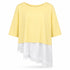 T-SHIRT CORTA CON INSERTO IN PIZZO (79)