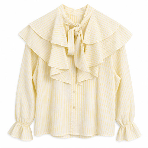 CAMICIA CON ROUCHES E FIOCCO (75)