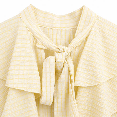 CAMICIA CON ROUCHES E FIOCCO (75)