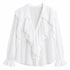 CAMICIA CON ROUCHES E SCOLLO A V (77)