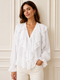 CAMICIA CON ROUCHES E SCOLLO A V (77)