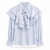 CAMICIA A QUADRETTI CON RUCHES E FIOCCO (74)