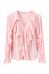 CAMICIA CON ROUCHES E SCOLLO A V (77)