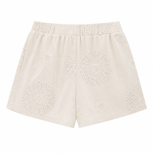 COMPLETO ESTIVO RICAMATO IN COTONE BEIGE