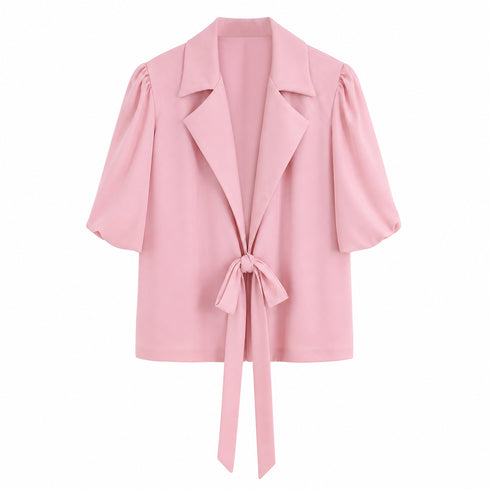 COORDINATO ROSA CON BLUSA E PANTALONE A PALAZZO (94)