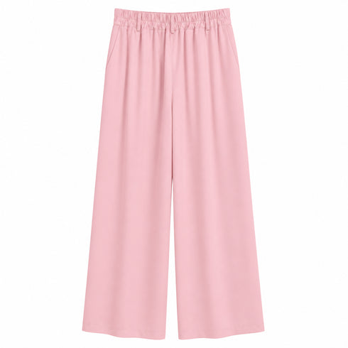 COORDINATO ROSA CON BLUSA E PANTALONE A PALAZZO (94)