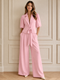 COORDINATO ROSA CON BLUSA E PANTALONE A PALAZZO (94)