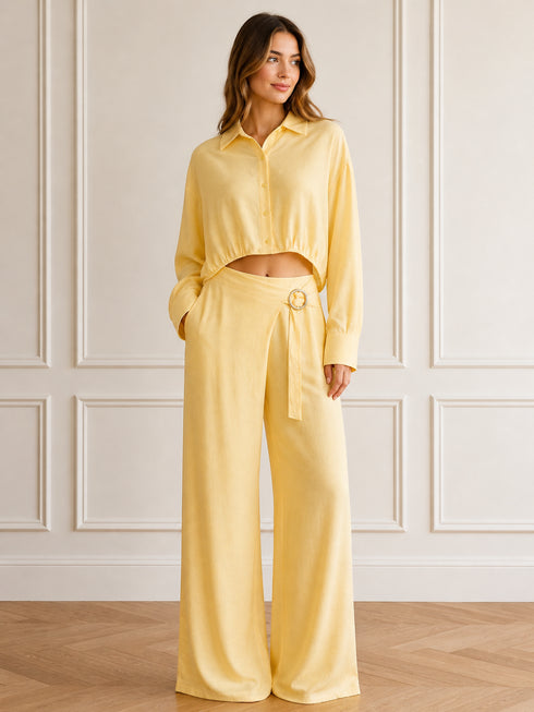 COMPLETO CON CAMICIA CORTA CON BOTTONI (90)