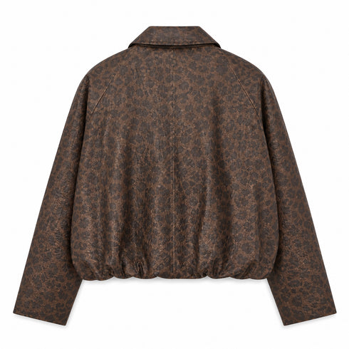 GIACCA CORTA STAMPATA MARRONE (99)