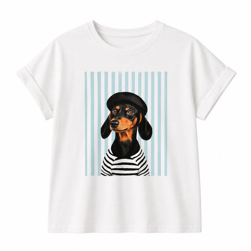 T-SHIRT CON BASSOTTO STILE PARIGINO (156)
