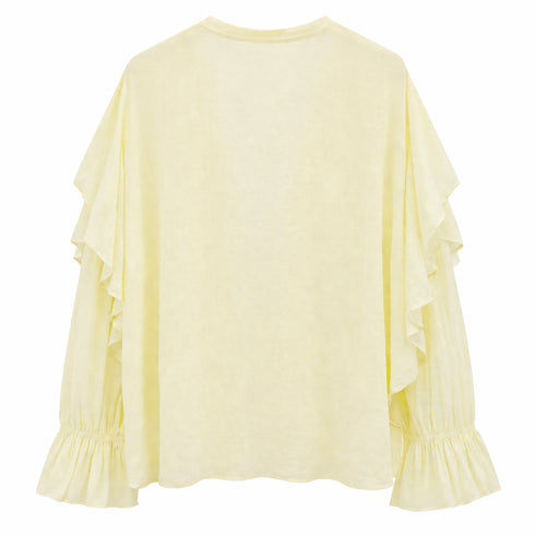 CAMICIA CON ROUCHES E SCOLLO A V (77)