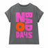 T-SHIRT GRIGIA CON STAMPA “BAD NO DAYS”