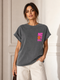 T-SHIRT GRIGIA CON STAMPA “BAD NO DAYS”