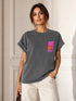 T-SHIRT GRIGIA CON STAMPA “BAD NO DAYS”