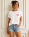 T-SHIRT BIANCA CON STAMPA “DRINK NIGHT” (111)