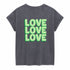 T-SHIRT GRIGIA CON STAMPA “LOVE LOVE LOVE” (112)