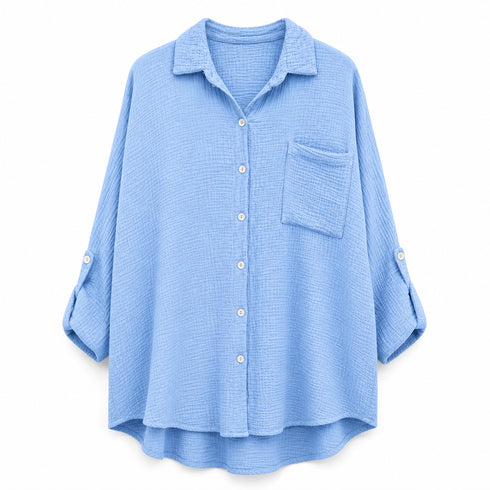 COMPLETO ESTIVO IN COTONE CON CAMICIA E SHORTS (113)