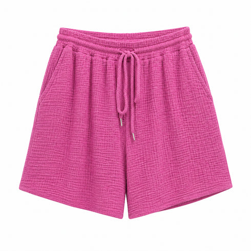 COMPLETO ESTIVO IN COTONE CON CAMICIA E SHORTS (113)