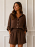 COMPLETO ESTIVO IN COTONE CON CAMICIA E SHORTS (113)