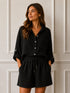 COMPLETO ESTIVO IN COTONE CON CAMICIA E SHORTS (113)