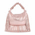 BORSA A SPALLA METALLIZZATA CON FRANGE (125)