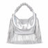 BORSA A SPALLA METALLIZZATA CON FRANGE (125)