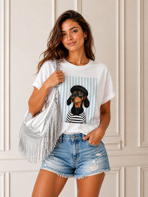 BORSA A SPALLA METALLIZZATA CON FRANGE (125)