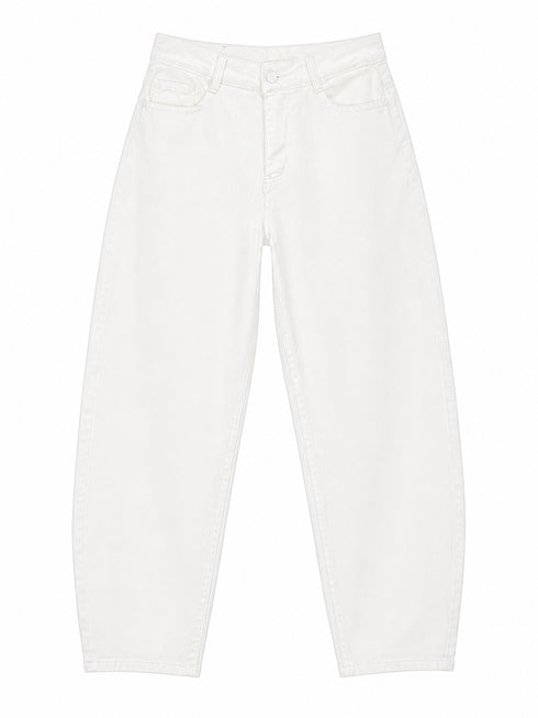 JEANS WIDE LEG BIANCO A VITA ALTA (143)