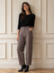 TENSIONE IN-PANTALONE WIDE LEG A VITA ALTA MARRONE (139)