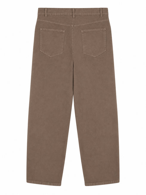 TENSIONE IN-PANTALONE WIDE LEG A VITA ALTA MARRONE (139)