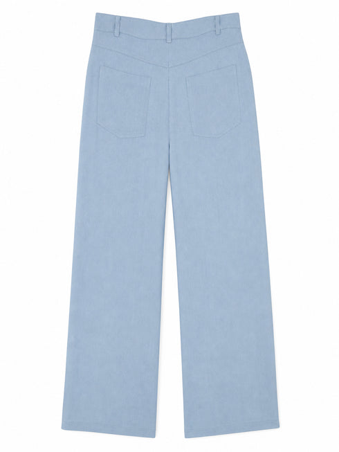 PANTALONE PALAZZO AZZURRO CHIARO