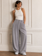 PANTALONI AMPI CON PINCES GRIGI (138)
