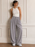 PANTALONI AMPI CON PINCES GRIGI (138)
