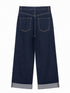 JEANS DENIM BLU A GAMBA LARGA (133)