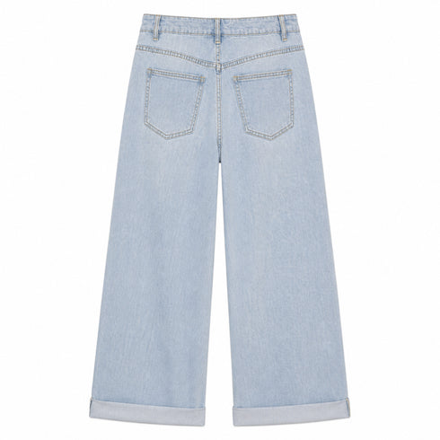 JEANS A GAMBA LARGA IN DENIM (132)