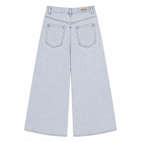 JEANS A GAMBA LARGA IN DENIM CHIARO (131)