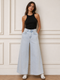 JEANS A GAMBA LARGA IN DENIM CHIARO (131)