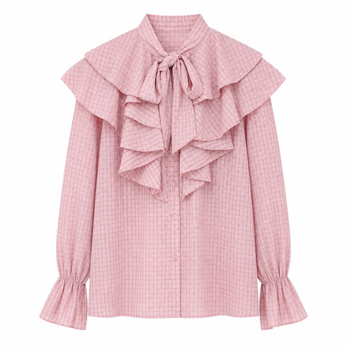 CAMICIA CON ROUCHES E FIOCCO (75)