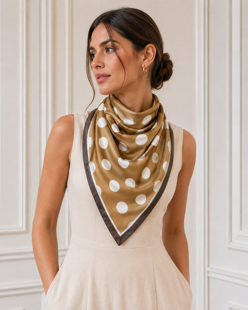 FOULARD IN RASO A POIS