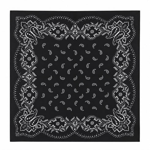 FOULARD BANDANA NERO IN RASO