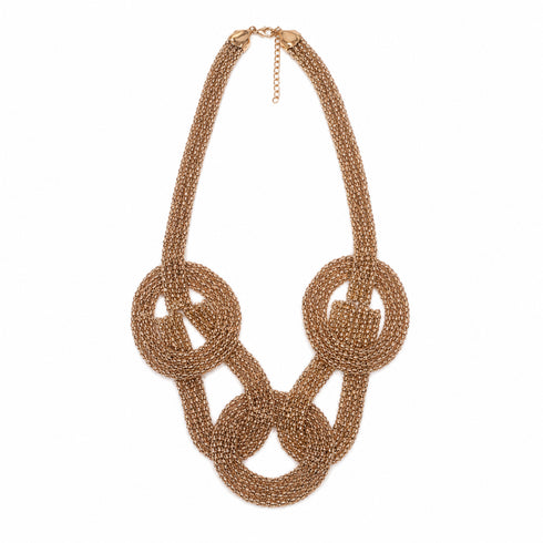 COLLANA MULTIFILO CON NODI DECORATIVI