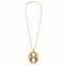 COLLANA CON PENDENTE OVALE DORATO (134)