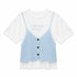 T-SHIRT BIANCA CON TOP EFFETTO MAGLIA (27)